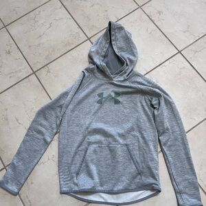 Under Armour Light Gray Hoodie with Logo